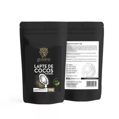 Lapte de cocos pulbere 100% naturală, 150g 
