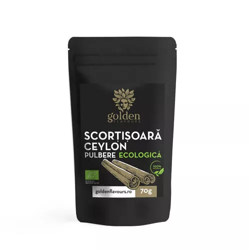 Scorțișoară Ceylon pulbere ecologică 100% naturală, 70g