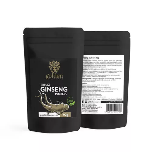 Ginseng Panax pulbere 100% naturală, 70g