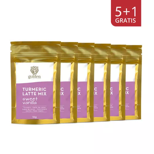 Pachet 5+1 Gratis Turmeric Latte Mix Sweet Vanilla 10g