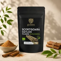 Scorțișoară Ceylon Pulbere 100% Naturală ECO, Antioxidant și Glicemie, 70g